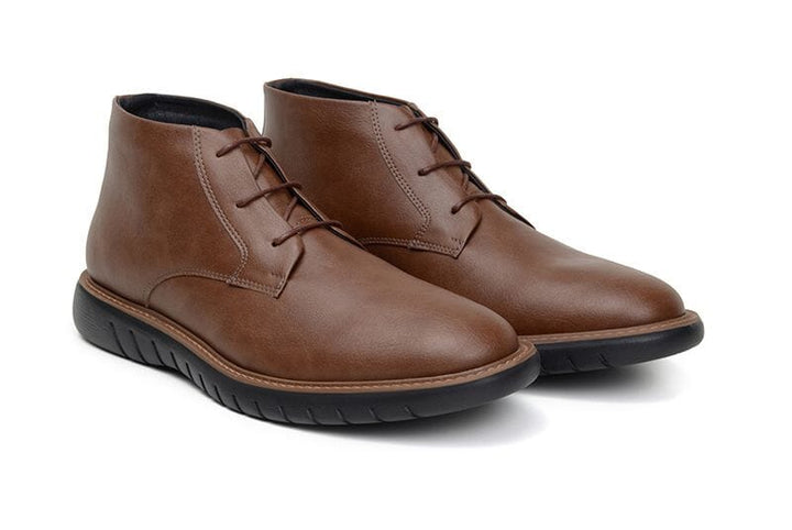'Liam' men's vegan-leather shoe by Ahimsa - cognac