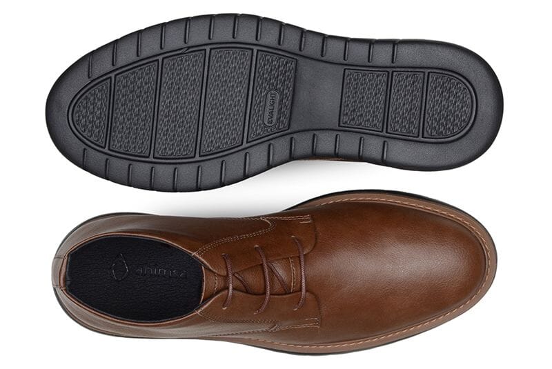 'Liam' men's vegan-leather shoe by Ahimsa - cognac