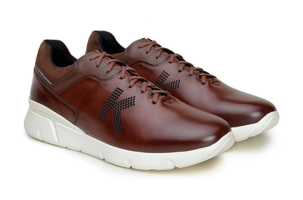 'Jogger' matte cognac vegan lace-up sneaker by King55 - Vegan Style