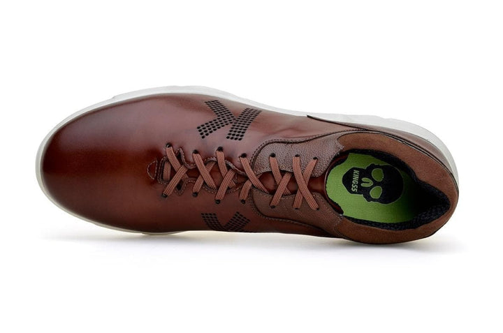 'Jogger' matte cognac vegan lace-up sneaker by King55 - Vegan Style
