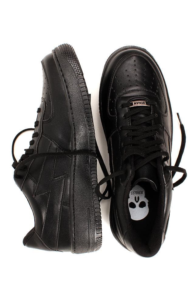 'Paramount' matte black vegan low-top sneaker by King55 - Vegan Style