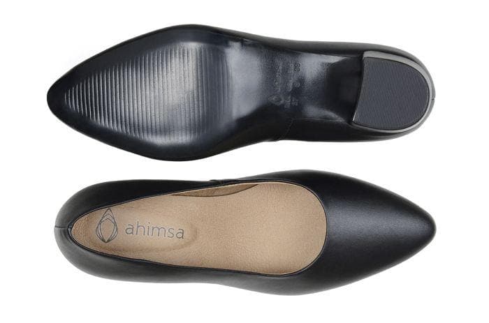 'Bianca' vegan women's heel by Ahimsa - black - Vegan Style
