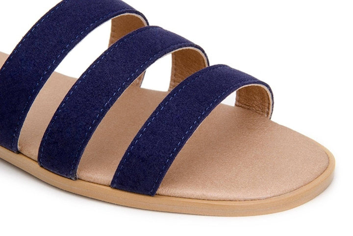 'Noemi' women's vegan sandals by Ahimsa - navy - Vegan Style