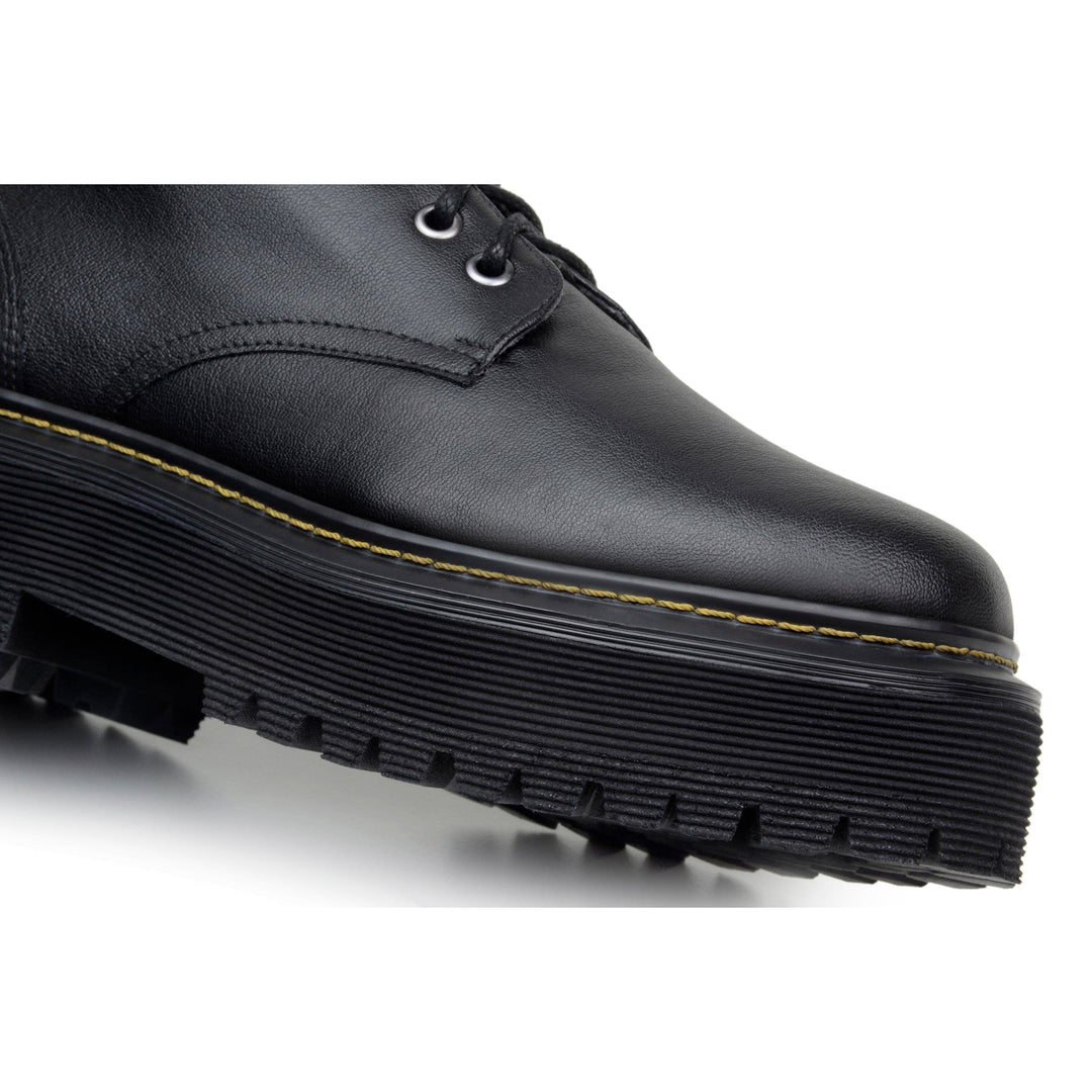 'Quinn' corn-leather 🌽 boot with stacked sole by Zette Shoes - black