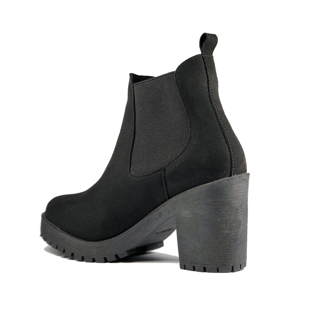 'Evie' Suede Boots by Zette Shoes - Black