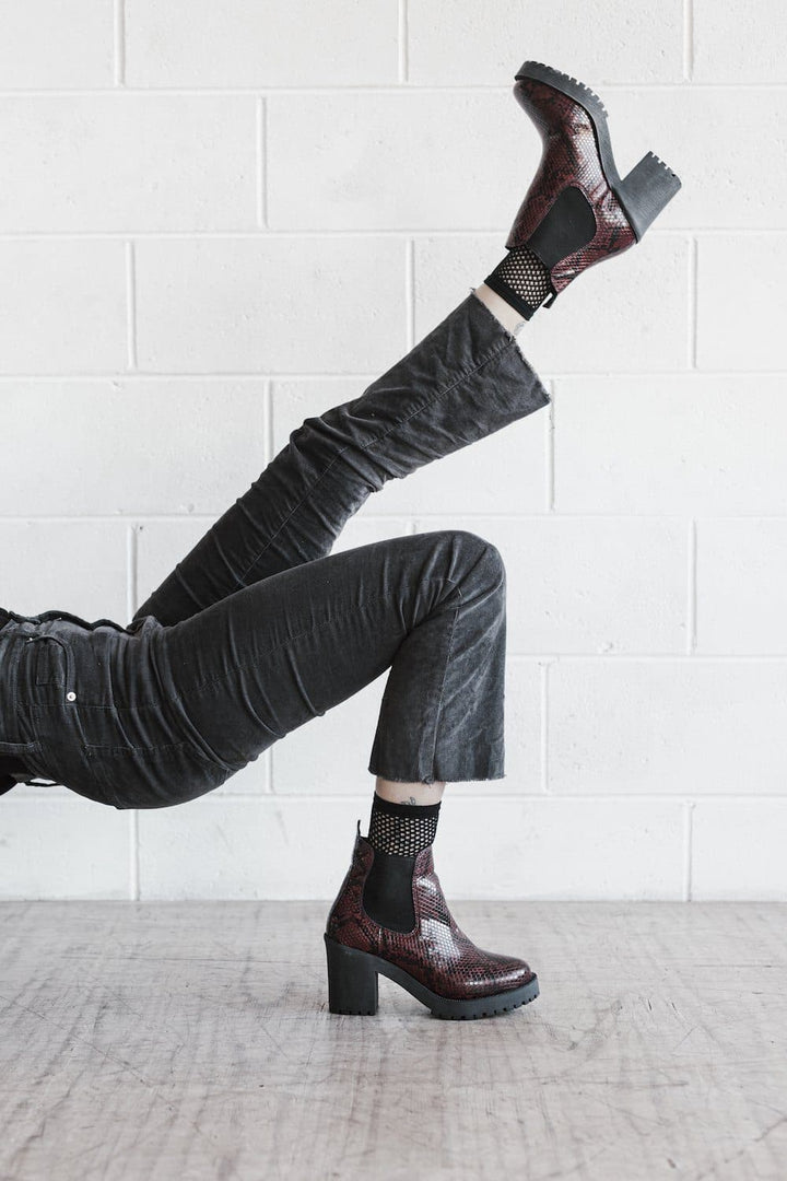 'Evie' Suede Boots by Zette Shoes - Black