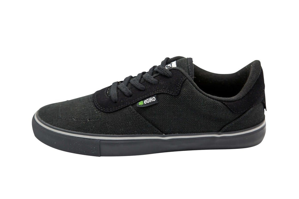 Hemp Sneakers by Etiko - Black - Vegan Style