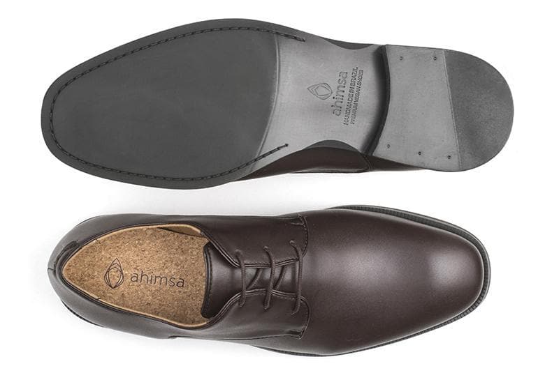 'Edward' Men's classic shoe  by Ahimsa - espresso - Vegan Style