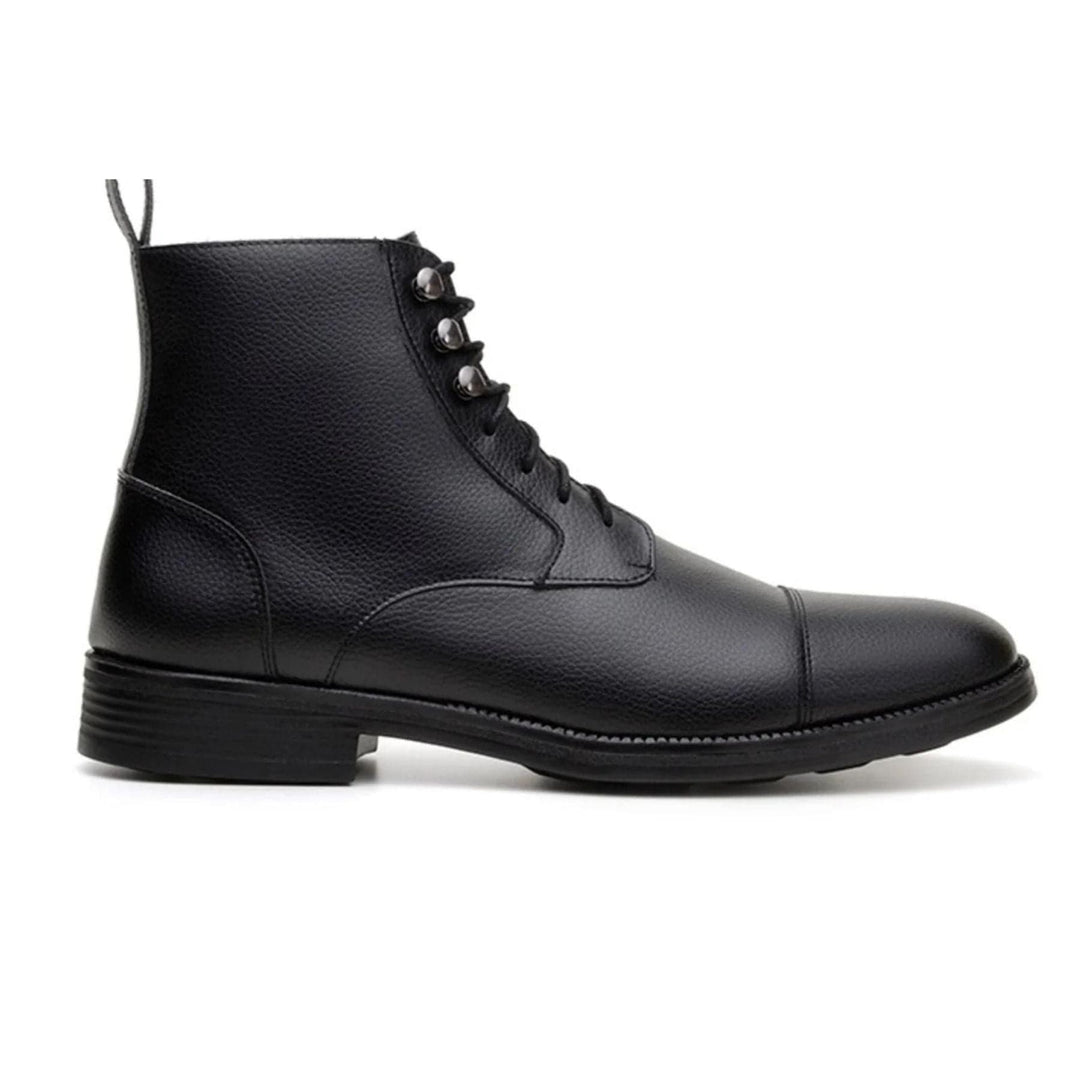 'Vellerti' classic vegan leather lace-up boot by Vincente Verde -  black