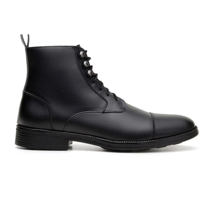 'Vellerti' classic vegan leather lace-up boot by Vincente Verde -  black
