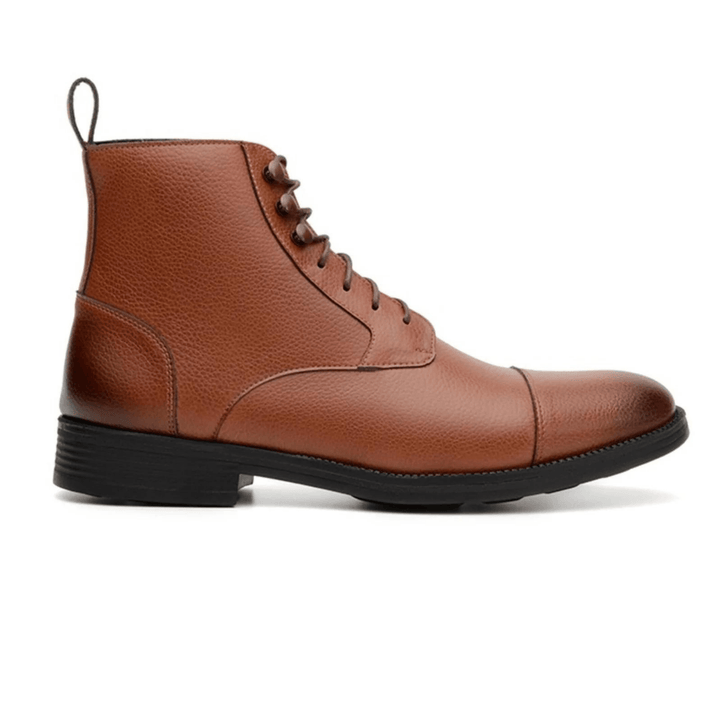 'Vellerti' classic vegan leather lace-up boot by Vincente Verde -  brown