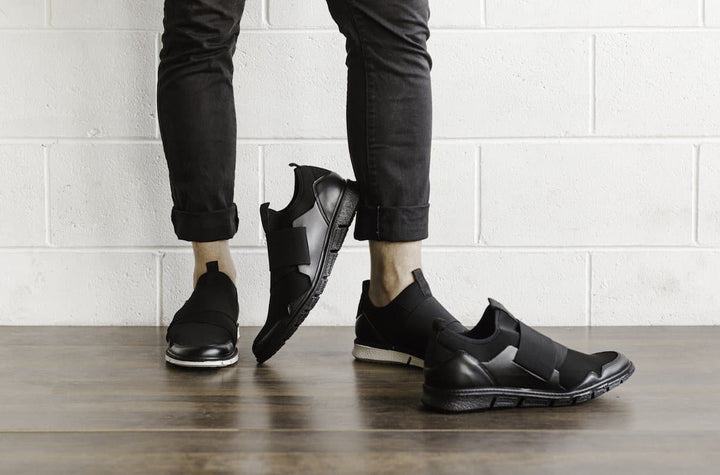 'Caspar' - men's vegan sneaker by Zette Shoes - black with white sole - Vegan Style
