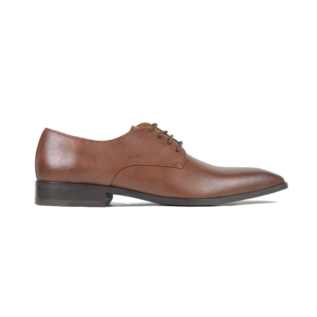 'Remy' - classic vegan derby in chestnut by Zette Shoes - Vegan Style