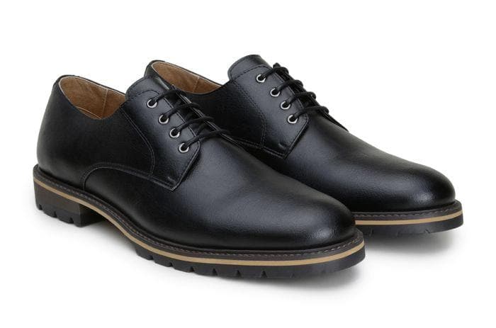 'David' men's derby shoe  by Ahimsa - black - Vegan Style