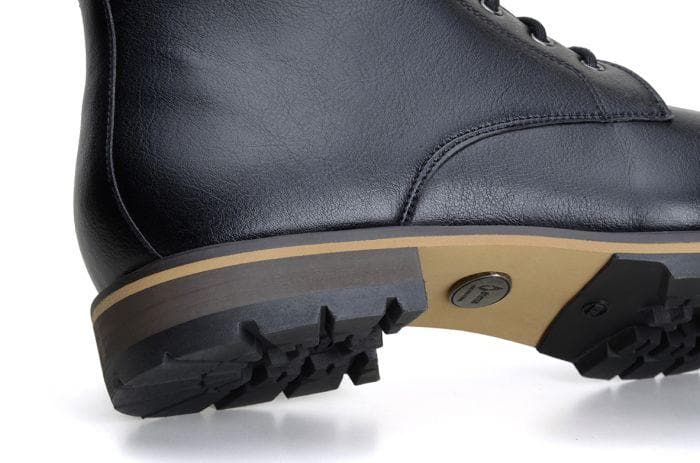 'Robert' vegan men's lace-up boots by Ahimsa - black - Vegan Style