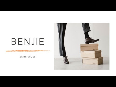 'Benjie' men's wide-fit EEE vegan chukka by Zette Shoes - Cognac