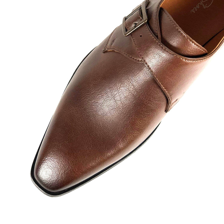 'Pierre' - vegan monk shoe in chestnut by Zette Shoes - Vegan Style