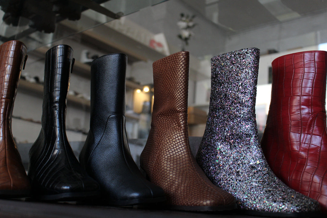 The 'Menos' collection of vegan mid-calf boots by Zette Shoes