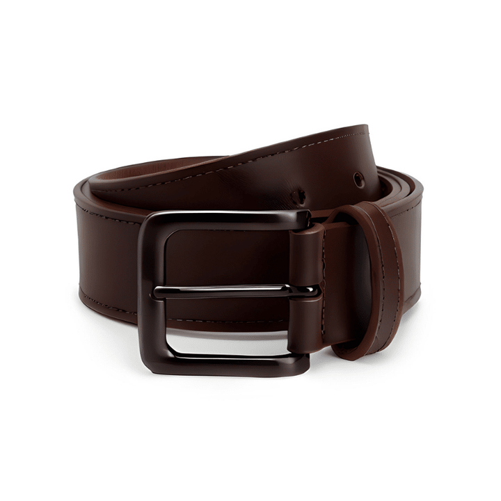 'Conor' men's vegan leather belt Zette - espresso