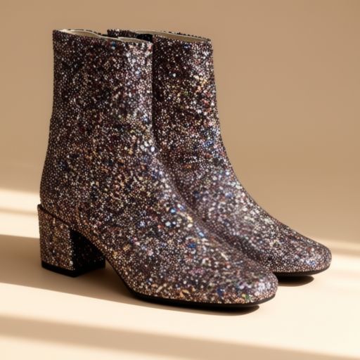 Women's glitter ankle boots, size EU 37