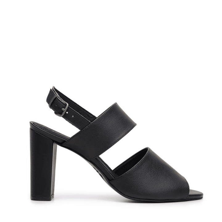 'Luciana' vegan-leather high-heel by Ahimsa Shoes - black