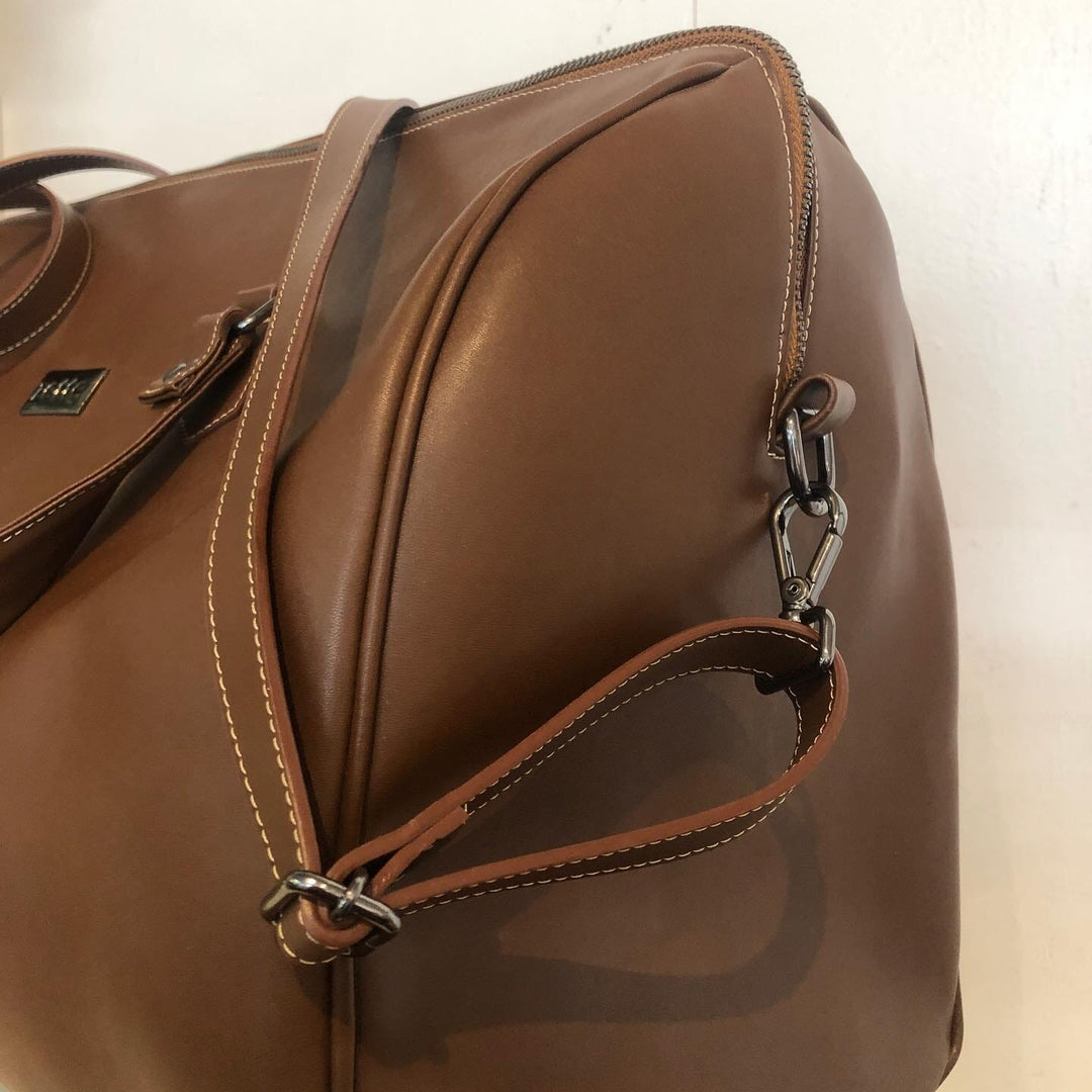 'Brunswick' unisex travel bag by Zette - cognac