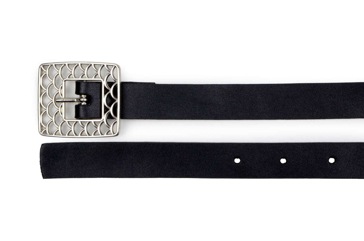'Aislin' women's vegan leather belt Zette - cognac