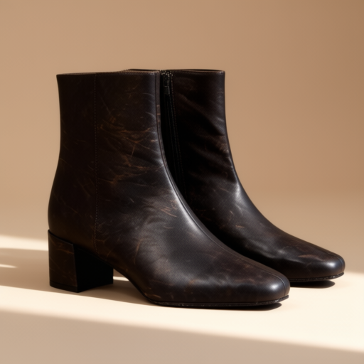 Women's ankle boots, espresso "oil slick" upper, EU 37