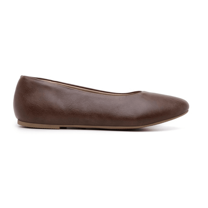 'Nelita' vegan women's flat by Ahimsa - cognac