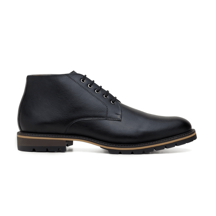 'Roger' vegan men's lace-up boots by Ahimsa - black