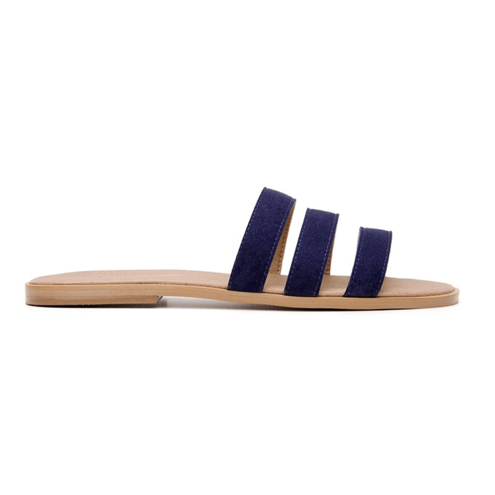 'Noemi' women's vegan sandals by Ahimsa - navy