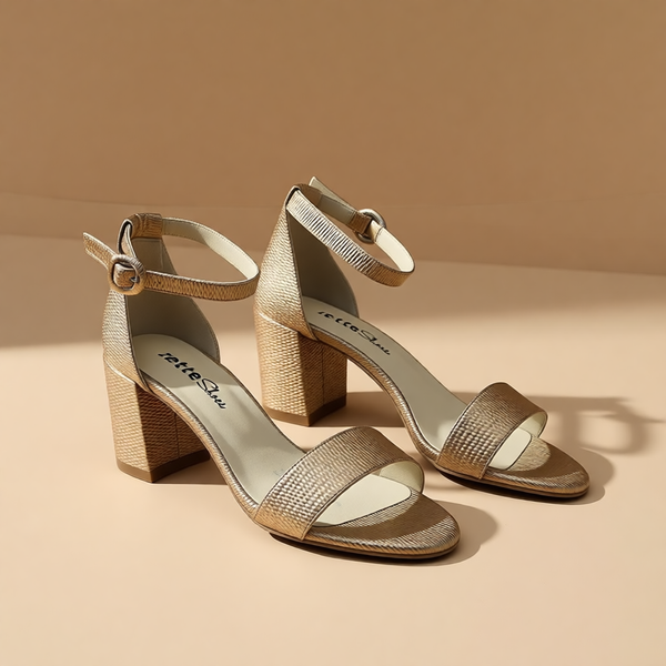 Women's low-heel sandals with ankle straps, size EU 37