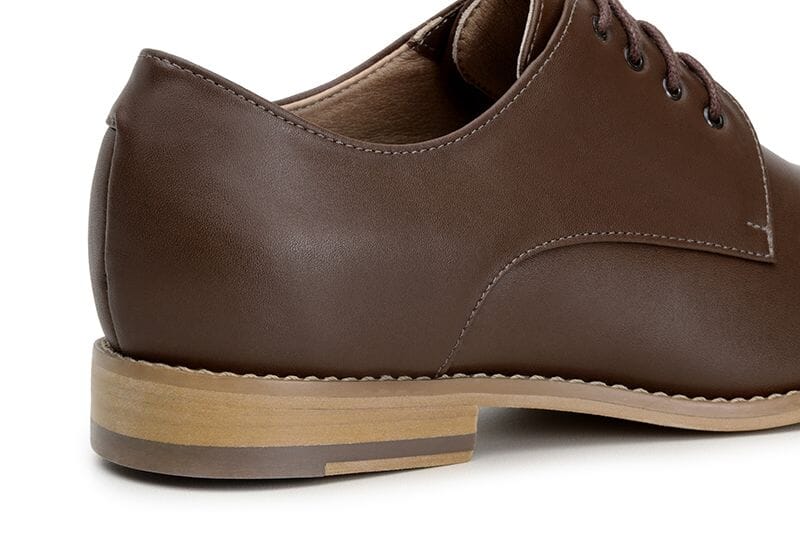 'Teresa' EEE Women's Vegan Derby by Ahimsa - cognac