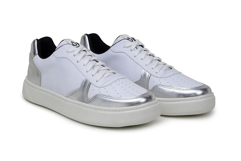 Sneaker 645 by Ahimsa - white and silver