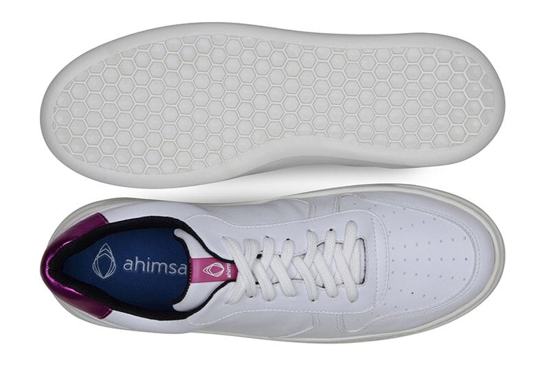 Sneaker 645 by Ahimsa - white and quartz pink