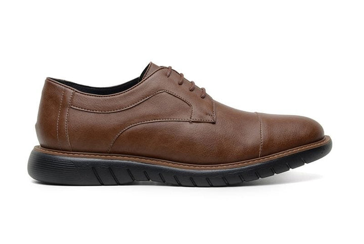 'Jack' men's wide-fit EEE vegan-leather shoe by Ahimsa - cognac