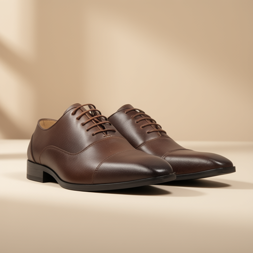 Men's cap-toe oxford in cognac, size 45