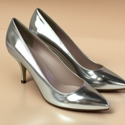 Women's silver kitten heels, size EU 37