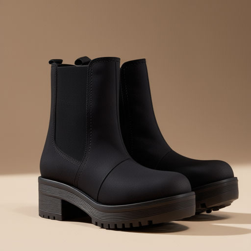 Women's black chelsea boots, size EU 37