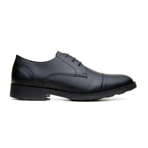 'Roma' classic vegan leather derby by Vincente Verde -  black