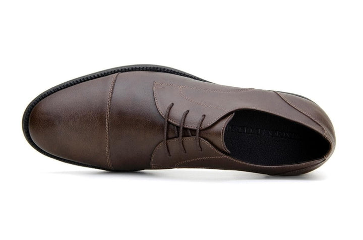 Classic vegan leather derby by Vincente Verde -  espresso - Vegan Style