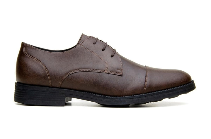 Classic vegan leather derby by Vincente Verde -  espresso - Vegan Style