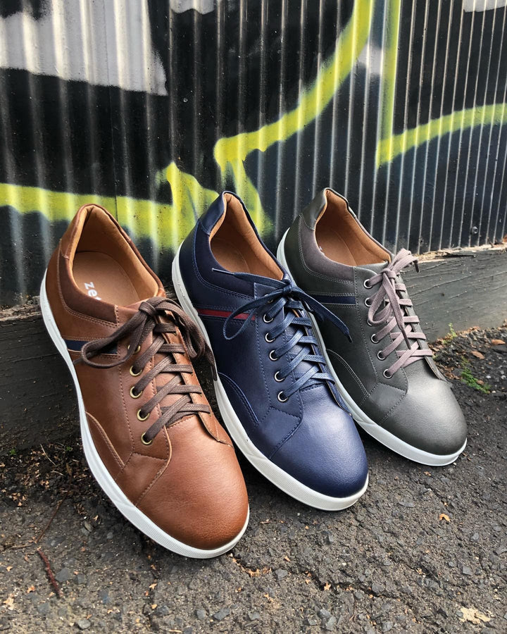 'Ciaran' men's vegan sneaker by Zette Shoes - navy