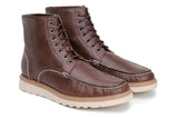 'Chris' Unisex lace-up vegan boots by Ahimsa - cognac - Vegan Style