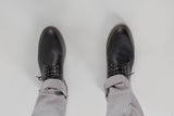 'Roger' vegan men's lace-up boots by Ahimsa - black - Vegan Style