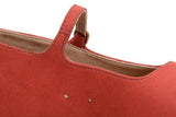 'Gabriella' vegan-suede flats by Ahimsa Shoes - red