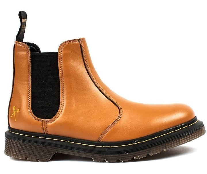 'Brick Lane' vegan Chelsea boot by King55 - brown