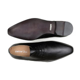 'Nero' Men's corn-leather 🌽 Derby shoe by Zette Shoes - matte black