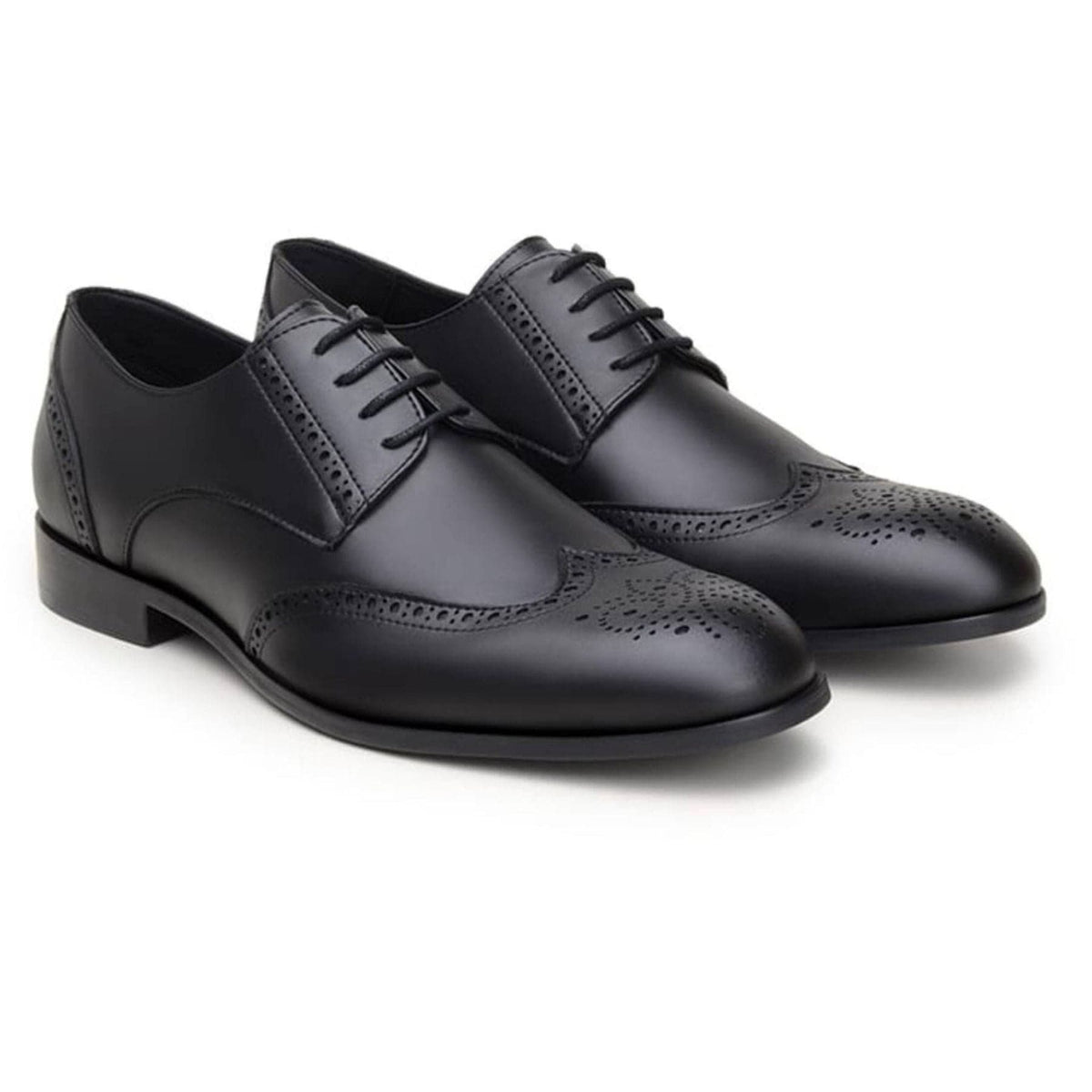 'Elias' men's vegan wingtip shoe by Ahimsa - black
