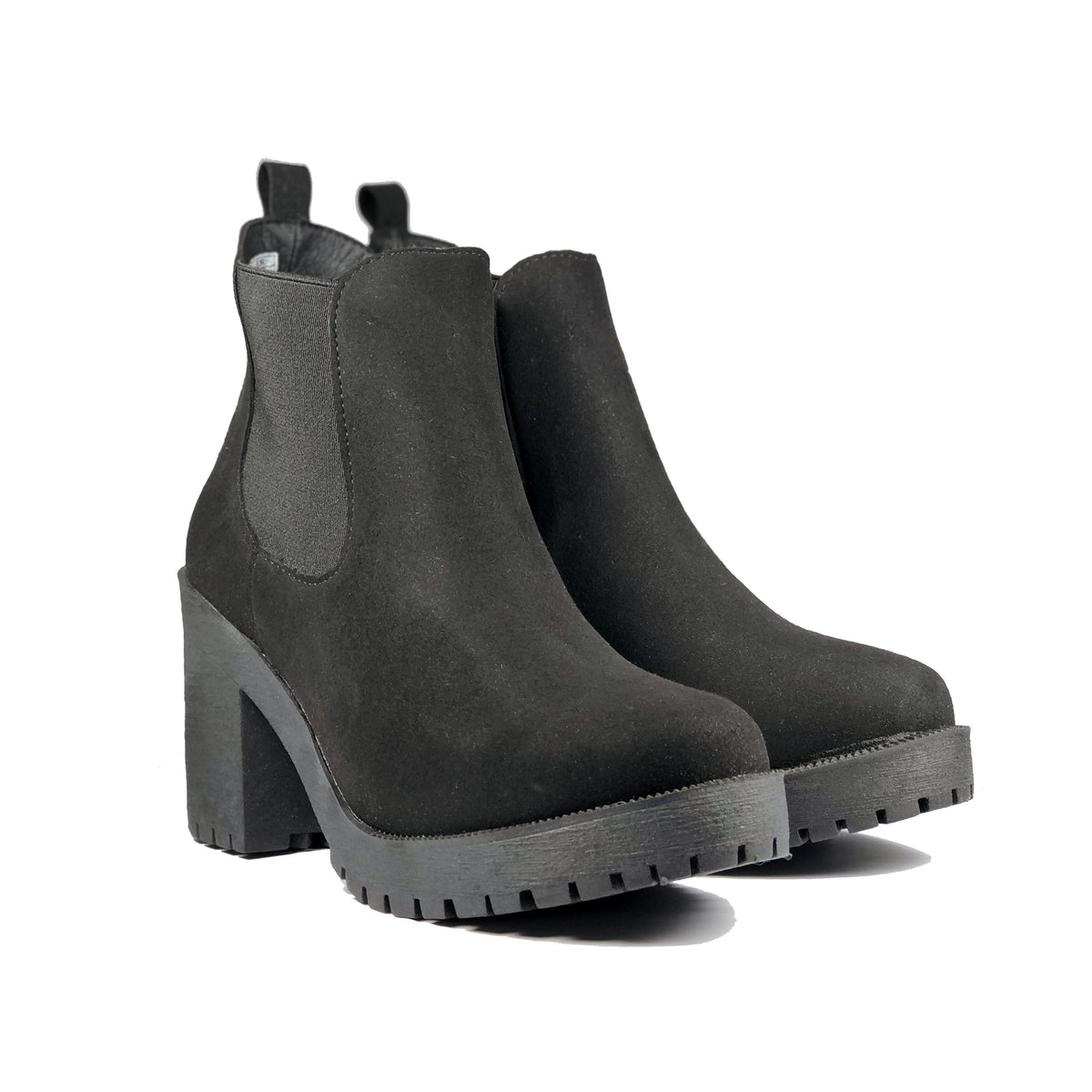'Evie' Suede Boots by Zette Shoes - Black